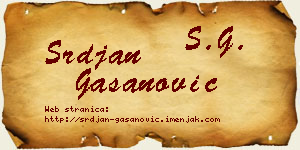 Srđan Gašanović vizit kartica